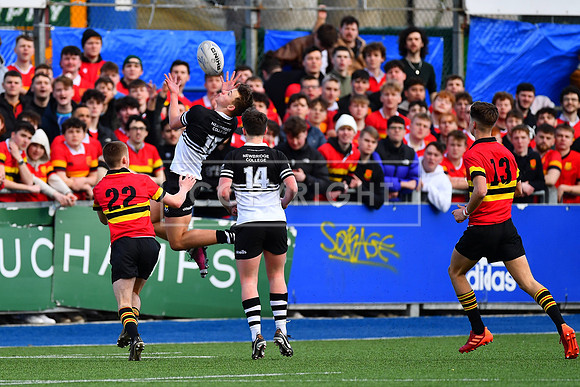 Newbridge fullback Todd Lawlor secures the high ball.