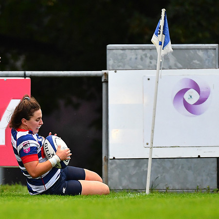 Beth Cregan opens the scoring for Blackrock College.