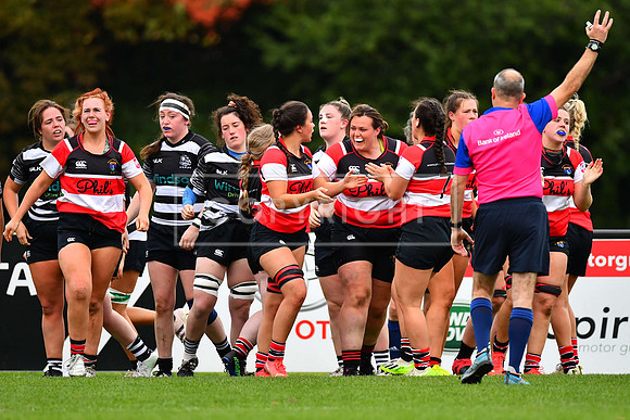 Wicklow celebrate one of a number of scrum penalties the pack won during the game.