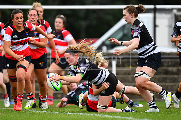 Old Belvedere’s Lesley Ring with a second half try.