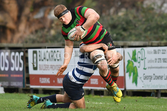 Blackrock College RFC 19 Highfield RFC 59; AIL 2A; Saturday 19th January
