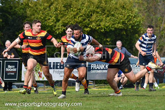 Blackrock RFC 28 Sligo RFC 27; AIL Playoff; 20th April 2019; Stradbrook Road