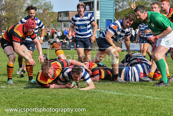 Blackrock RFC 28 Sligo RFC 27; AIL Playoff; 20th April 2019; Stradbrook Road