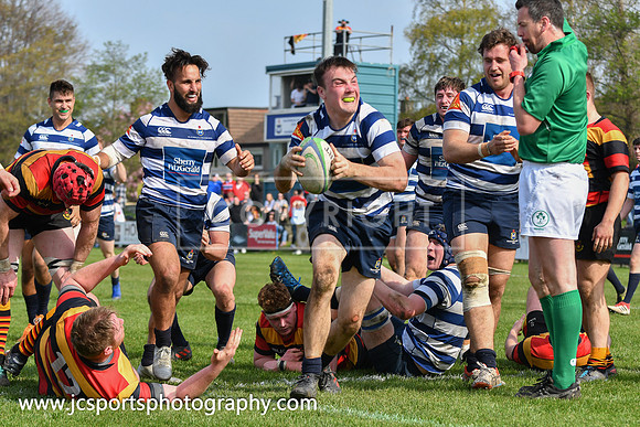 Blackrock RFC 28 Sligo RFC 27; AIL Playoff; 20th April 2019; Stradbrook Road