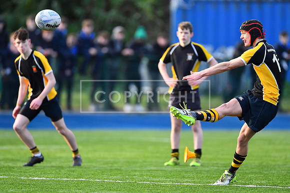 Patrician’s outhalf Joshua O’Keefe opening the scoring with this first half penalty before going off injured soon after.