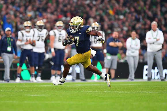 Audric Estime of Notre Dame.