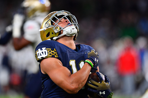 Jayden Greathouse celebrates his touchdown.