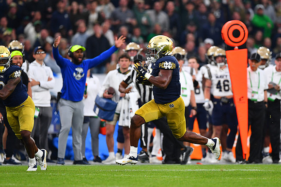 Audric Estime of Notre Dame