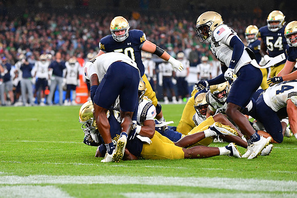 Audric Estime with the touchdown.