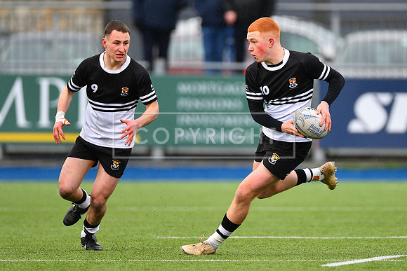 Newbridge College halfbacks: Daniel Connolly and Paddy Martin.